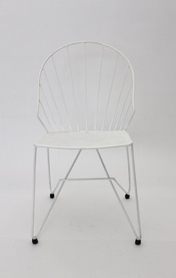 Mid-Century Austrian White Armchairs J.O.Wladar & V. Mödlhammer for Sonett, 1950s, Set of 8-NB-724287