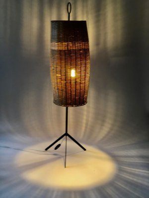 Mid-Century Austrian Wicker Renee Floor Lamp attributed to J.T. Kalmar, 1960s-BAF-1806549