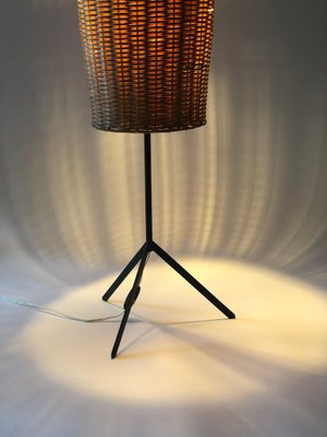 Mid-Century Austrian Wicker Renee Floor Lamp attributed to J.T. Kalmar, 1960s-BAF-1806549