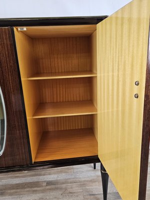 Mid-Century Backlit Showcase with Mirror Shelves and Three Doors, Italy, 1960s-ZUW-1716686