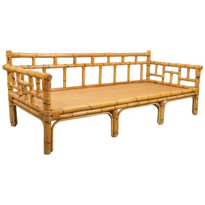 Mid-Century Bamboo and Rattan 3-Seater Sofa attributed to Vivai Del Sud, Italy, 1970s-LYQ-1804952