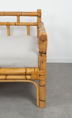 Mid-Century Bamboo and Rattan 3-Seater Sofa attributed to Vivai Del Sud, Italy, 1970s-LYQ-1804952