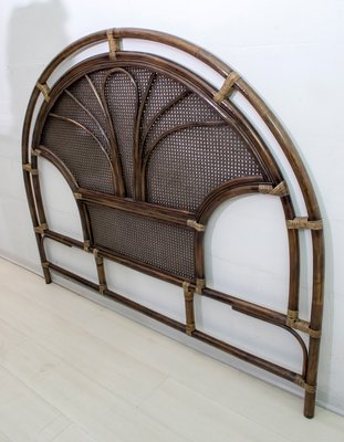 Mid-Century Bamboo and Rattan Double Headboard, 1970s-FER-593382