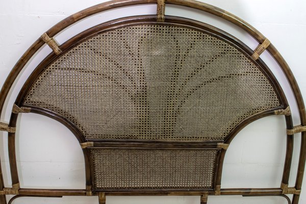 Mid-Century Bamboo and Rattan Double Headboard, 1970s-FER-593382