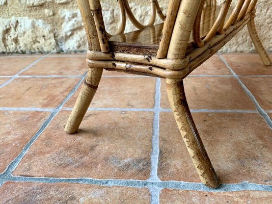 Mid-Century Bamboo and Rattan Magazine Rack, 1950s-OJT-853488