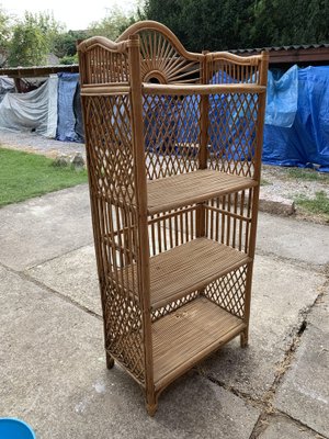 Mid-Century Bamboo and Rattan Shelf, 1960s-OXJ-1704703