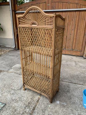 Mid-Century Bamboo and Rattan Shelf, 1960s-OXJ-1704703