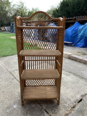 Mid-Century Bamboo and Rattan Shelf, 1960s-OXJ-1704703