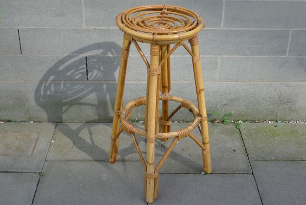 Mid-Century Bamboo Barstool, 1950s-VRE-754010