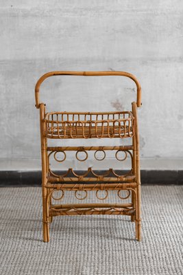 Mid-Century Bamboo Bottle Rack Etagère, 1960s-MNF-2017228