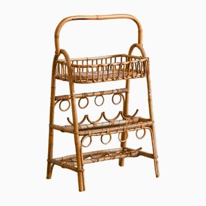 Mid-Century Bamboo Bottle Rack Etagère, 1960s-MNF-2017228