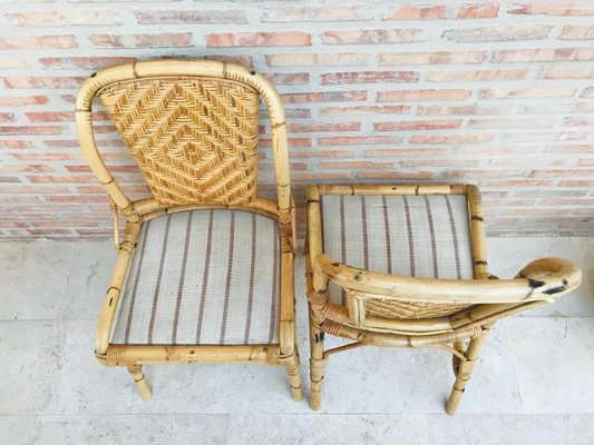 Mid-Century Bamboo Chairs, Set of 2-NOU-592865