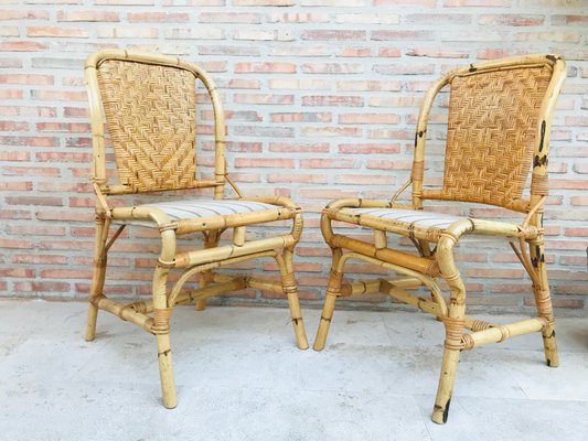 Mid-Century Bamboo Chairs, Set of 2-NOU-592865