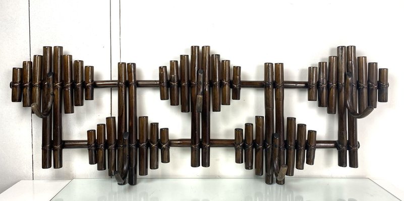 Mid Century Bamboo Coat Rack, 1970s-WZZ-890361