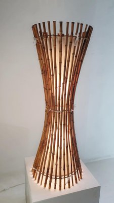 Mid-Century Bamboo Floor Lamp in the style of Franco Albini, 1960s-FO-1281306