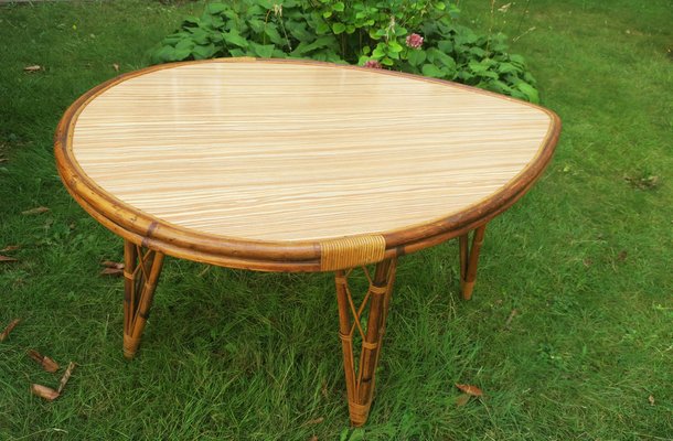 Mid-Century Bamboo Garden Patio Table, 1960s-ED-1278194