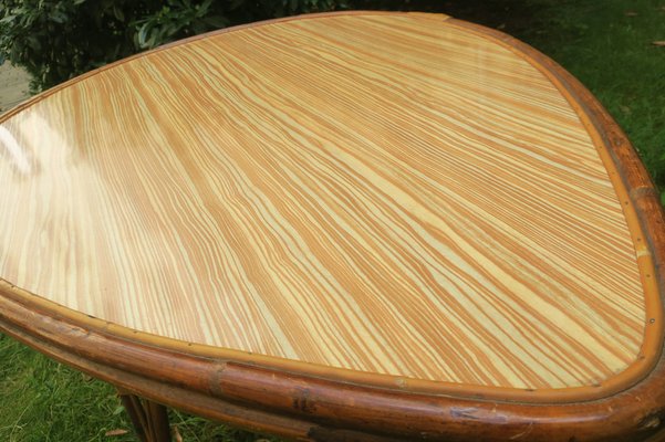 Mid-Century Bamboo Garden Patio Table, 1960s-ED-1278194