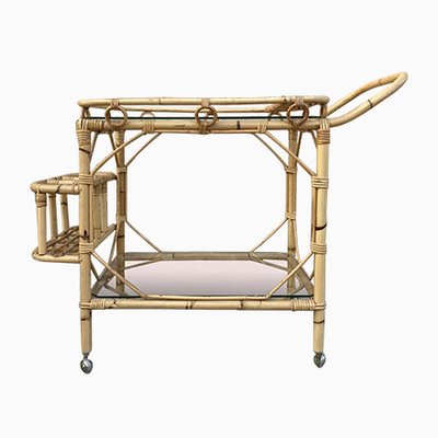 Mid-Century Bamboo Garden Tea Cart, 1950s-NOU-933211