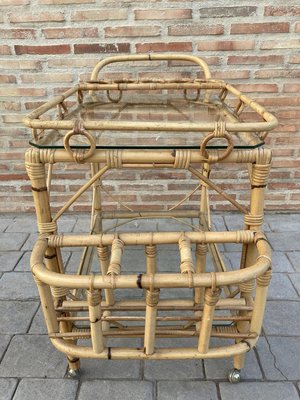 Mid-Century Bamboo Garden Tea Cart, 1950s-NOU-933211