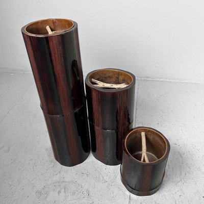 Mid-Century Bamboo Ikebana Set, Japan, 1950s, Set of 3-DWL-1736903