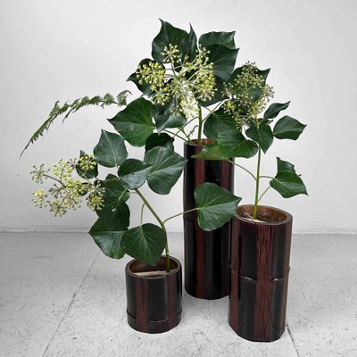 Mid-Century Bamboo Ikebana Set, Japan, 1950s, Set of 3-DWL-1736903