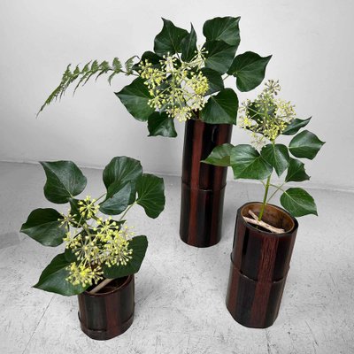 Mid-Century Bamboo Ikebana Set, Japan, 1950s, Set of 3-DWL-1736903