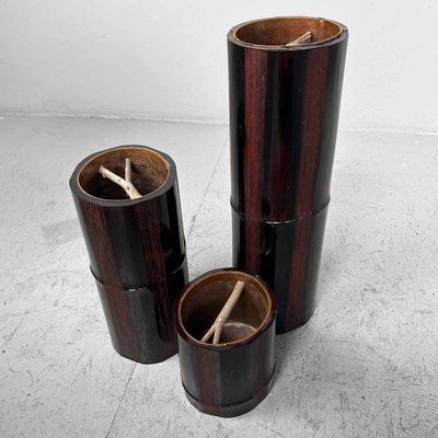 Mid-Century Bamboo Ikebana Set, Japan, 1950s, Set of 3-DWL-1736903