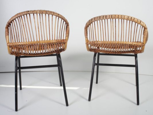 Mid-Century Bamboo Lounge Chairs & Table by Alan Fuchs for Uluv, 1960s, Set of 3-ALG-700452