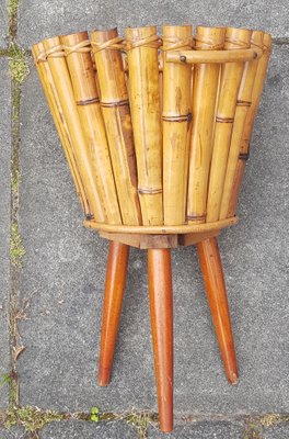 Mid-Century Bamboo Plant Stand-QDP-1357498