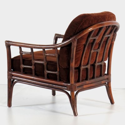 Mid-Century Bamboo & Rattan Armchair, 1970s-UBE-2018304