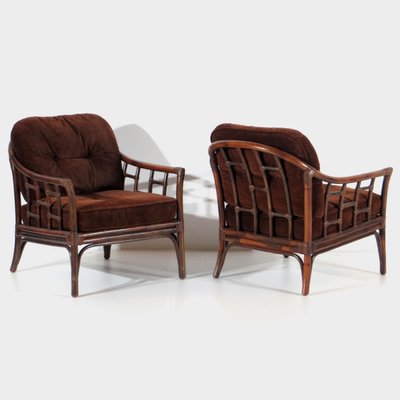 Mid-Century Bamboo & Rattan Armchair, 1970s-UBE-2018304