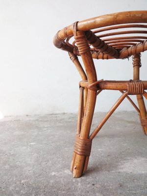 Mid-Century Bamboo Stools, 1950s, Set of 2-GGK-627239