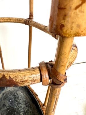 Mid-Century Bamboo Umbrella Stand, France, 1950s-WZZ-1359303