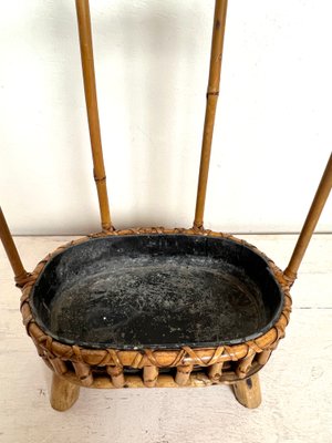 Mid-Century Bamboo Umbrella Stand, France, 1950s-WZZ-1359303