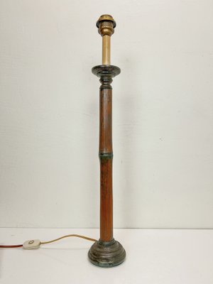 Mid-Century Bamboo Wood Table Lamp, 1960s-WZZ-1819426