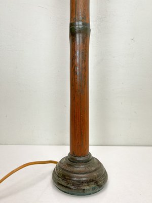 Mid-Century Bamboo Wood Table Lamp, 1960s-WZZ-1819426