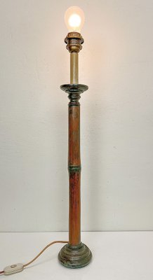 Mid-Century Bamboo Wood Table Lamp, 1960s-WZZ-1819426