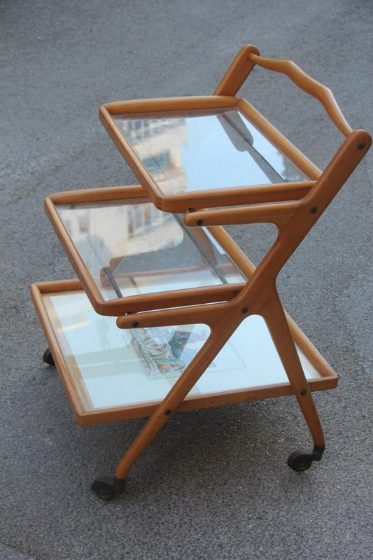 Mid-Century Bar Cart by Cesare Lacca, 1950s