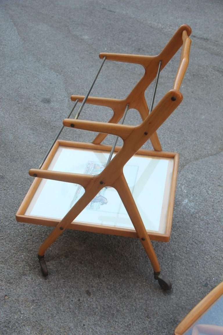 Mid-Century Bar Cart by Cesare Lacca, 1950s