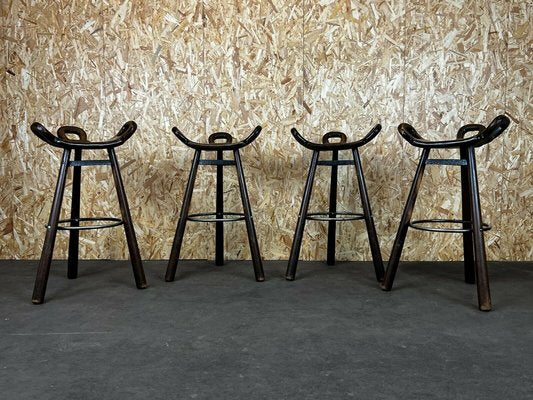 Mid-Century Bar Stools Attributed to Carl Malmsten, Sweden, Set of 4-EJL-1279411