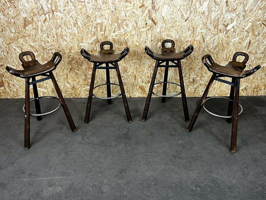 Mid-Century Bar Stools Attributed to Carl Malmsten, Sweden, Set of 4-EJL-1279411