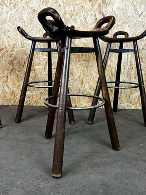 Mid-Century Bar Stools Attributed to Carl Malmsten, Sweden, Set of 4-EJL-1279411