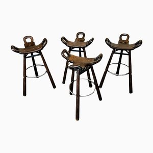 Mid-Century Bar Stools Attributed to Carl Malmsten, Sweden, Set of 4-EJL-1279411