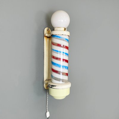 Mid-Century Barber Pole Light in Plastic, Metal and Opaline Glass, USA, 1950s-GDD-1781080