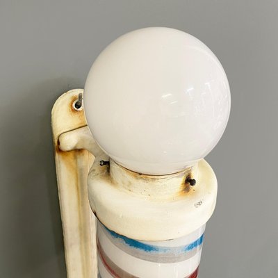 Mid-Century Barber Pole Light in Plastic, Metal and Opaline Glass, USA, 1950s-GDD-1781080