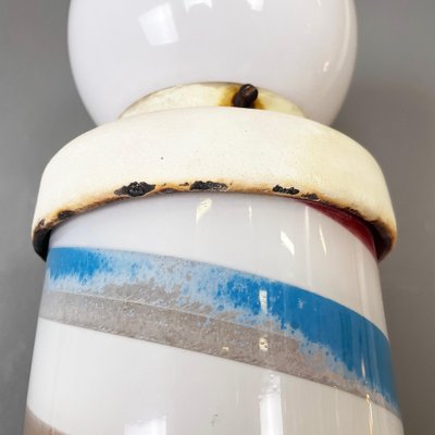 Mid-Century Barber Pole Light in Plastic, Metal and Opaline Glass, USA, 1950s-GDD-1781080