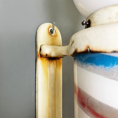 Mid-Century Barber Pole Light in Plastic, Metal and Opaline Glass, USA, 1950s-GDD-1781080