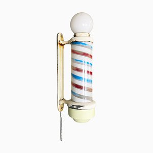 Mid-Century Barber Pole Light in Plastic, Metal and Opaline Glass, USA, 1950s-GDD-1781080