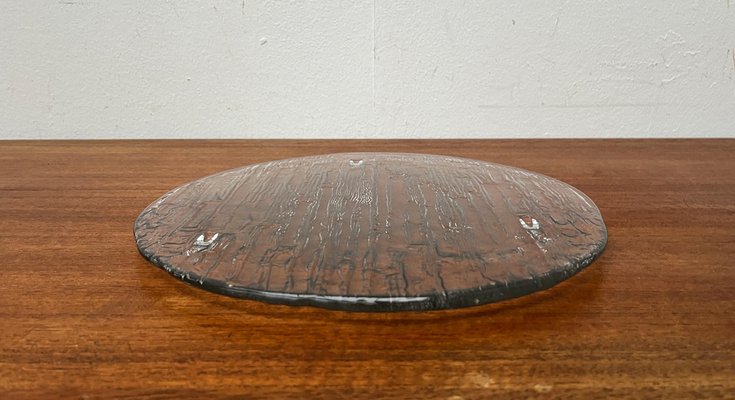 Mid-Century Bark Glass Cake Plate, 1960s-UAH-1811363