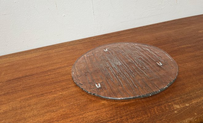 Mid-Century Bark Glass Cake Plate, 1960s-UAH-1811363